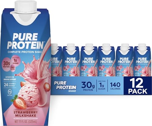 Pure Protein Strawberry Protein Shake, 30g Complete Protein, Read...