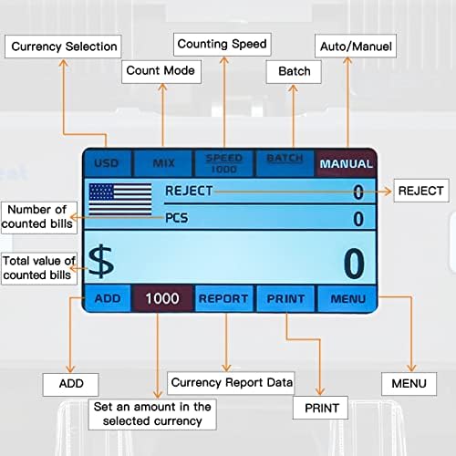 Ten Tatent SH-108C Mixed Denomination Bill Counter 233