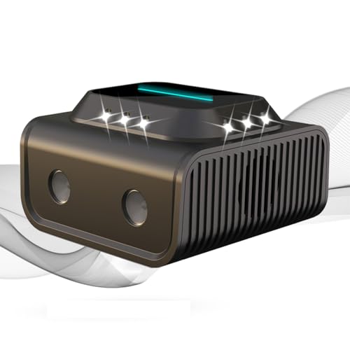 Euakee Repelente ultrasónico de ratón de 360°, controlable por frecuencia, Dispositivo ratón ultrasónico con Luces estroboscópicas,Repelente ultrasónico para Ratones roedores, Ratones, cucarachas