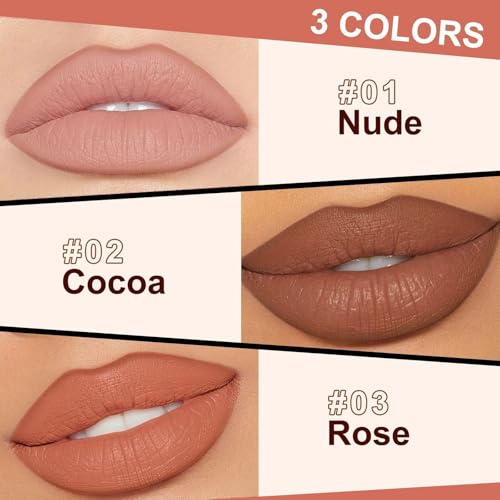 Image of Lip Stain - Peel Off Lip Stain, Lip Liner Long-Lasting Moisturizing, Waterproof Nourishing Lip Tint with Matte Finish for Natural Lip Color for All Skin Tones (Nude)