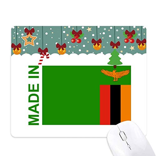 Tapis de souris de Noël en caoutchouc de Zambie pour bureau