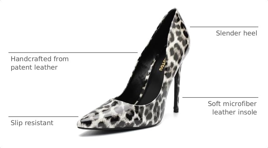 Image of Unisex High Heels for Men and Women 4.7 Inch Stiletto Heels | Pointed Toe Pumps Sexy Dress Party Shoes
