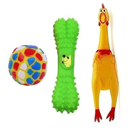 PSK PET MART Combo Pack of Spike Chew Toy - Chiken Toy, Chew Bone and Chew Ball for Playing Dogs and Kids (Pack of 1) (Multicolour) (B0BLBHF6S4) Amazon Price History, Amazon Price Tracker