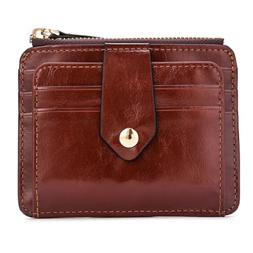 men's wallet Luxury Men Slim Wallets Fashion Mini Bifold Wallet PU Leather Small Card Holder Wallet Purse 2 Colors(Brown)