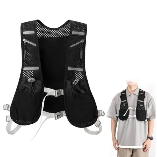 Zaino Trail Running per Uomo e Donna,Gilet Running Uomo & Donna,Zaino da Corsa per Idratazione, per Gilet Corsa Riflettente Zaino Idratazione,Ciclismo Escursionismo,Maratona,Leggero & Traspirante