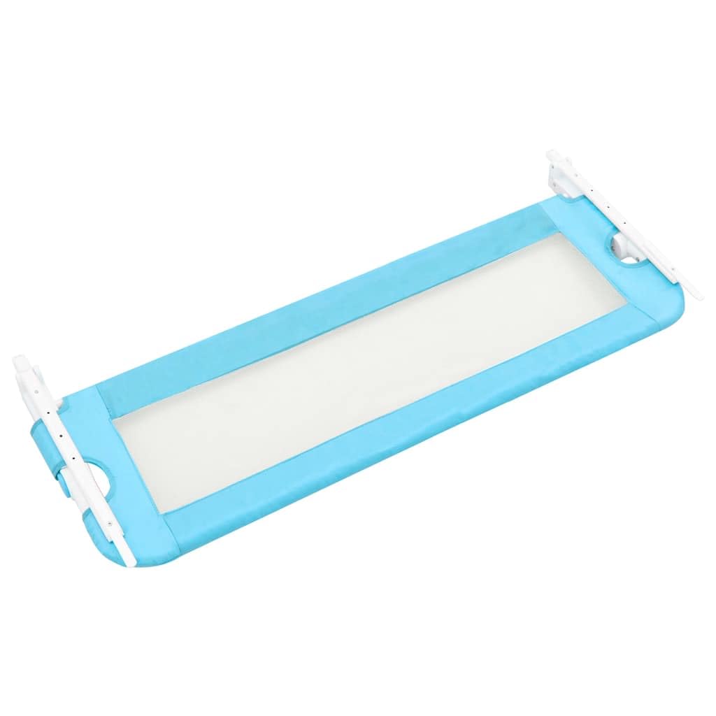 Kleinkind Bettschutzgitter Blau 120x42 cm Polyester klappbar mit atmungsaktivem Netz, bettkantenschutz und Absturzsicherung für Kinderbett, Elternbett, Boxspringbett und Reisebett