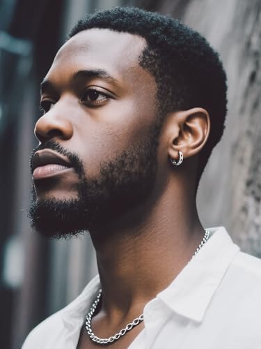 Bandmax Mens Sterling Silver Huggie Earrings Hoops Punk Chain Style Designer Hoop Earrings Aretes de Plata 925 para Mujer Gift for Son Daughter Husband Grandson4