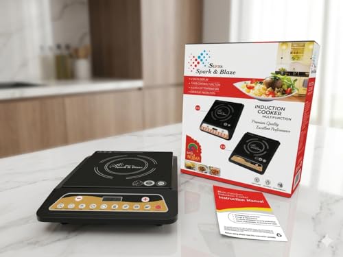 Image of Multifunction Induction Cooker, 2000W, 8 Preset Menu, Feather Touch Buttons, 4 Digit LED Display, Overheat Protection, Auto cutoff without pot