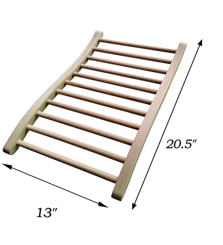 Image of LTCCDSS 1Pcs Sauna Backrest Hemlock | S-Shape Design - Slip-Resistant - Non-Toxic - Comfortable - Sauna Accessories Kit Apply to Barrel or Infrared Sauna 20.5 in * 13 inch