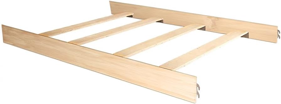 Full-Size Conversion Kit Bed Rails for Sorelle Convertible Cribs - Solid Wood Rail - Toddler and Adult Bed Rail for Full-Size Beds - Essential Nursery & Baby Furniture (Model #215, Unfinished)
