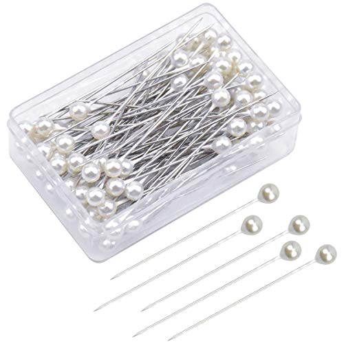 100 Épingle Tête Perle,Epingles a Tete Ronde,Épingles de Bouquet de Mariage,Aiguilles...