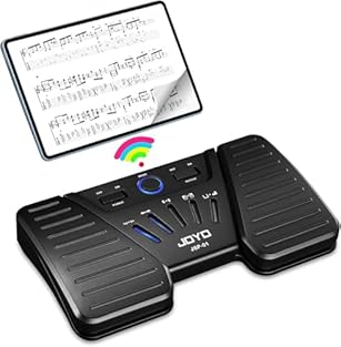 Wireless page turner, bluetooth connection for phones, ipads, laptops, easily switch to the next page of sheet music and pictures by foot pedal control. Built-in rechargeable battery, support 60 hours long working time. With LED power indicator, time...