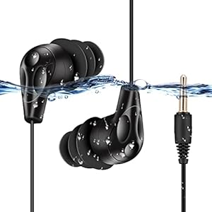 AGPTEK IPX8 wasserdichte Kopfhörer Sportkopfhörer Im-Ohr Headset Schwimmen Ohrhörer für iPhone 7, 7 Plus, 6, 6S, SE…