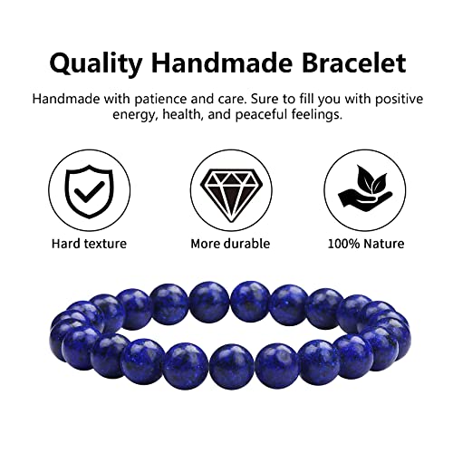 Healing Bracelet for Women Anxiety Crystal Bracelet Chakra Beaded Bracelets Calming Stretch Bracelet Rose Quartz Crystals Healing Stones Bracelet Stress Relief Gifts for Women3