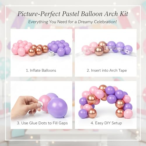 Image of WP WANNA PARTY Birthday Decoration Items For Kids - Pack Of 65, Happy Birthday Decoration Kit With Cake Candle | Rainbow Theme Birthday Decorations | Pastel Balloons For Balloon Decorations - Foil