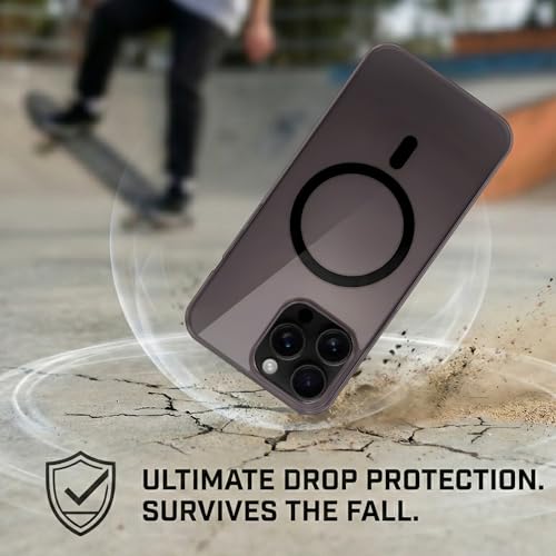 Image of Crystal Translucent Magnet Case for iPhone 14 Pro Max, Premium Polycarbonate, Ultra Strong Magnets, 360 Drop Protection, Raised Camera Protection, MagSafe Compatible