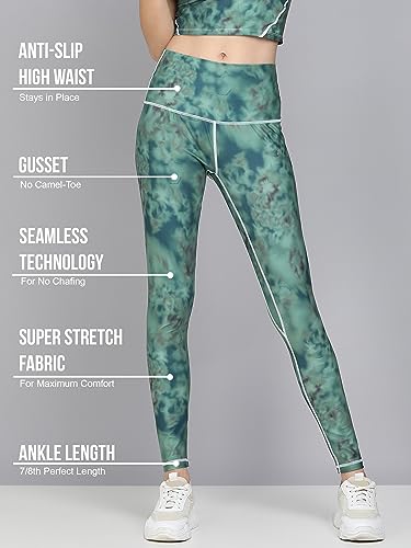 Image of Kobo Active Wear for Women Gym | High Waist | Ankle Length | Squat-Proof | Workout Tights for Women | 4-Way Stretch | Leggings for Gym, Cardio | Yoga Pants (Imported)