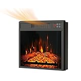 BonVache 23" Electric Fireplace Insert, Recessed Fireplace Heater with Low Noise, Touch Screen, Remote Control with Timer,Adjustable Flame Brightness, 23.6" L *17.7" H