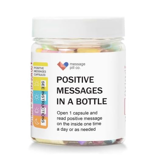 MESSAGE PILL CO. - 50 Positive Affirmations Get Well Soon for Women and Men Stress Relief. Self Care Kit with Daily Messages for Meditation, Mindfulness & Relaxation