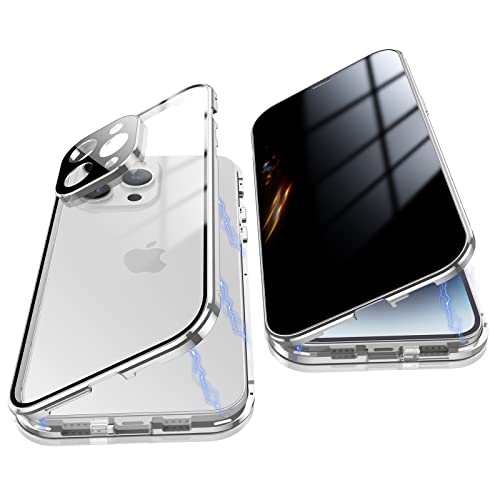 Protégez votre vie privée avec la Coque Anti-Peeping iPhone 14 Pro Max Argent