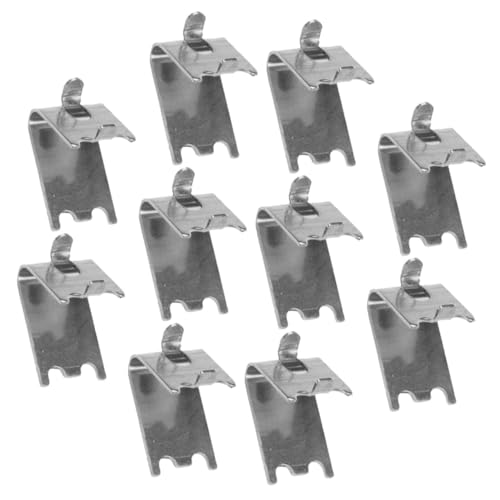 DOITOOL 10 piezas Clips para Estantes de Congelador de Acero Inoxidable Soportes Resistentes para Estantes de Frigorífico de Ganchos Duraderos para Colgar Estanterías Neveras Domésticas