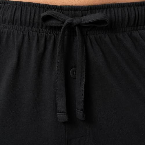 Fruit of the Loom Men's 2-Piece Jersey Knit Pajama Set, Grey Heather/Black, Medium by Fruit of the Loom - Image 2
