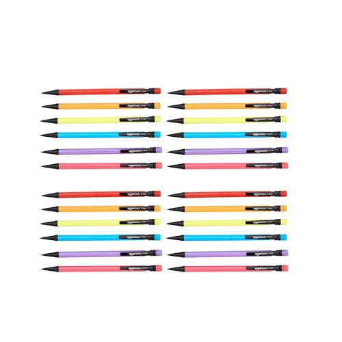Amazon-Basics-Mechanical-Pencils-07mm-for-Writing-Drawing-School-and-Office-Supplies-Multicolor-24-Pack Amazon Basics Mechanical Pencils 0.7mm for Writing, Drawing, School and Office Supplies, Multicolor, 24-Pack - Image 1