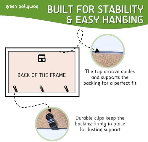 Green Pollywog | Baby's First Year Frame | Collage Frame For Baby In White | 12 Month Picture Frame | Milestone Photos | First Year Picture Mat | My First Year Photographs