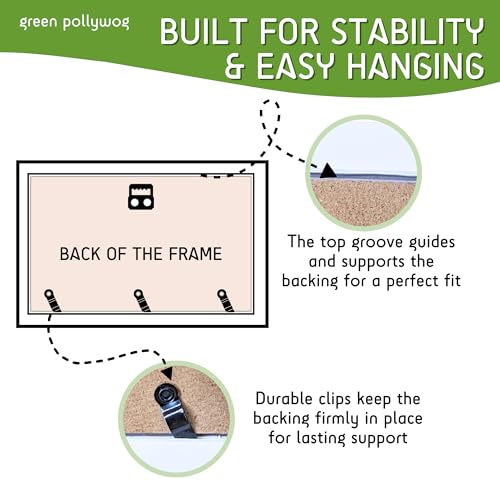 Green Pollywog | Baby's First Year Frame | Collage Frame For Baby In White | 12 Month Picture Frame | Milestone Photos | First Year Picture Mat | My First Year Photographs