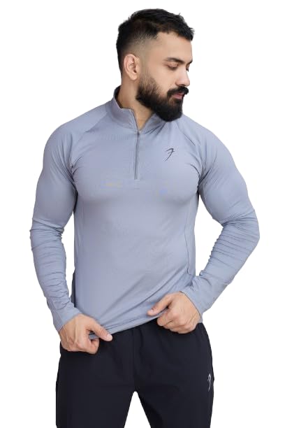 Image of Thrive Mens Slim Fit Pullover Sport and Gym Full Sleeve T-Shirt for Men