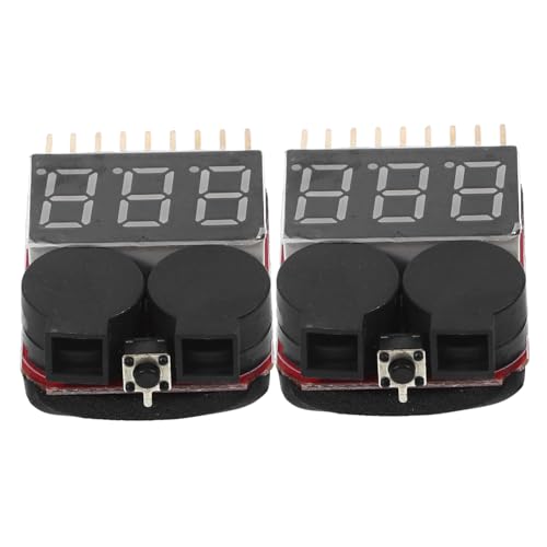 OSALADI 2pcs Low Voltage Tester Battery Checker with Alarm Battery Voltage Monitor Compact and Portable Design
