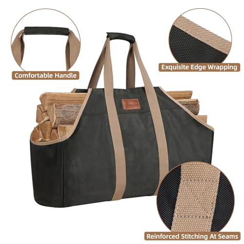 G Good Gain Firewood Carrier– Large Fire Wood Bag With Handles thumb #2