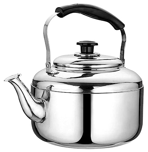 Bouilloire à sifflement en acier inoxydable 7L avec poignée en bois ergonomique