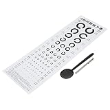 Generisch Sehtesttafel Landolt Ringe und Snellen Chart – 3 Stück Sehschärfe Testset mit C Förmiger Schablone für Myopieprüfung in Schule und Zuhause Zufälliger Stil