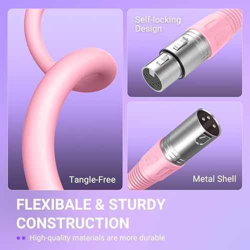 Image of FIFINE XLR Microphone Cable, Male to Female 5.9ft Short XLR Microphone Cord for Studio Recording, Compatible with AM8P,K688P for Podcast Streaming-L9CP