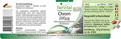 Chroompicolinaat - 200mcg chroom per tablet - HOOG GEDOSEERD - VEGAN - chromium picolinaat - essentieel sporenelement… - Image 3