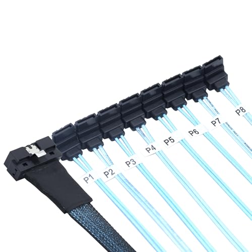 Cable Slimline SAS 4.0 SFF-8654 8i a SATA de alta densidad para chasis de servidor 5