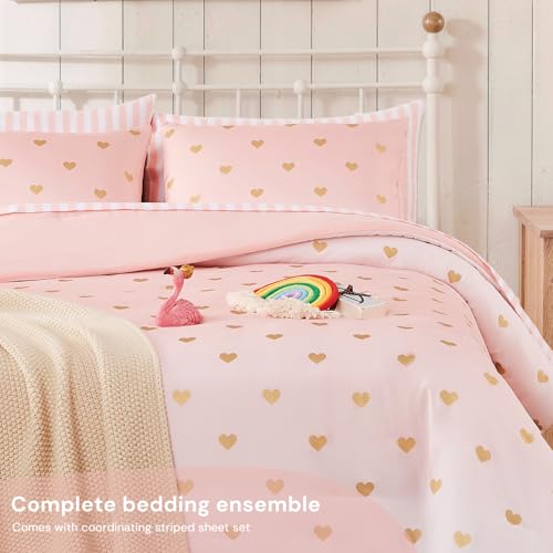 Image of Queen Comforter Set with Sheets for Girls-7 Pieces Queen Bedding Sets