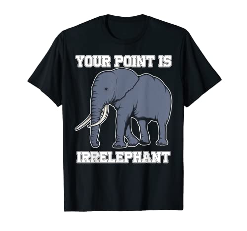 T-shirt graphique éléphant mignon – Your Point Is Irrelephant T-Shirt