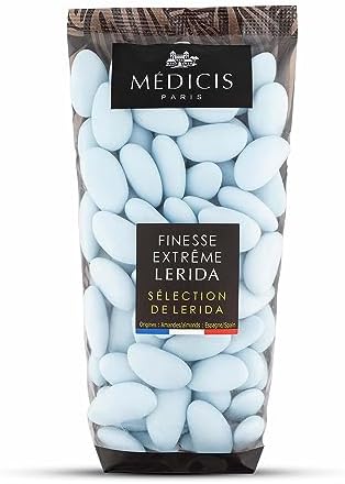 Medicis Blue Jordan Almonds Candy, French Candied Almonds Dragees