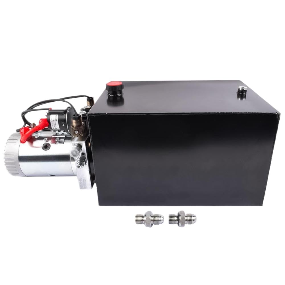 Nspmebtgw Onecolor Hydraulic Power Unit Replacement Compatible With 12V Double Acting Hydraulic Dump Trailer Pump Sae #6 Port