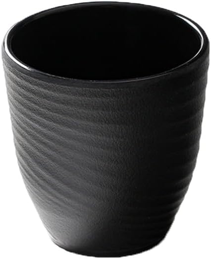 Melamine tableware for hot pot restaurants, restaurant tableware, drinking cups, teacups, black spiral pattern (Black & A)