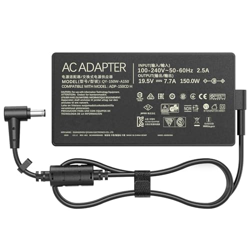 LIFKAHY 150W Laptop Charger Compatible with Asus Zenbook Pro 15 Pro 17, 20V /7.5A AC Adapter Compatible with Vivobook Pro 14 Pro 15 Pro 16 Pro 14X Pro 16X (4.5 * 3.0mm and 6.0mm*3.7mm)