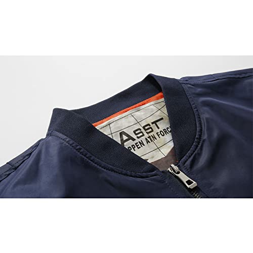 NCDUANSAN Men's baseball uniform jacket coat autumn and winter military air force No. 1 trendy fashion zipper plus size4