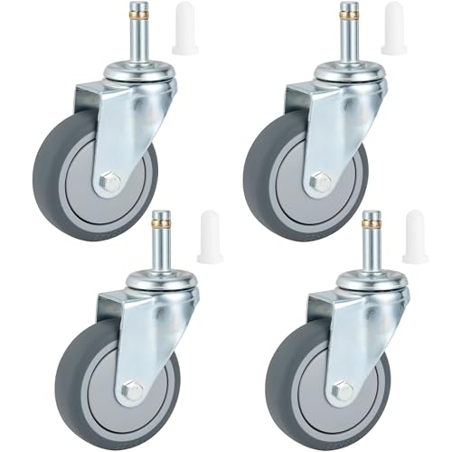 Roulettes pivotantes en TPR silencieuses 7,6 cm pour aspirateur et grils Finnhomy