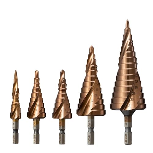 DMBGRXJF Cobalt Step Drill Bit Cone 3-12/3-14/4-12/4-20/4-22/4-25/4-32/5-21/5-27/6-24 Mm 1Pcs(Color:3PCS(3-12 4-22 6-24))