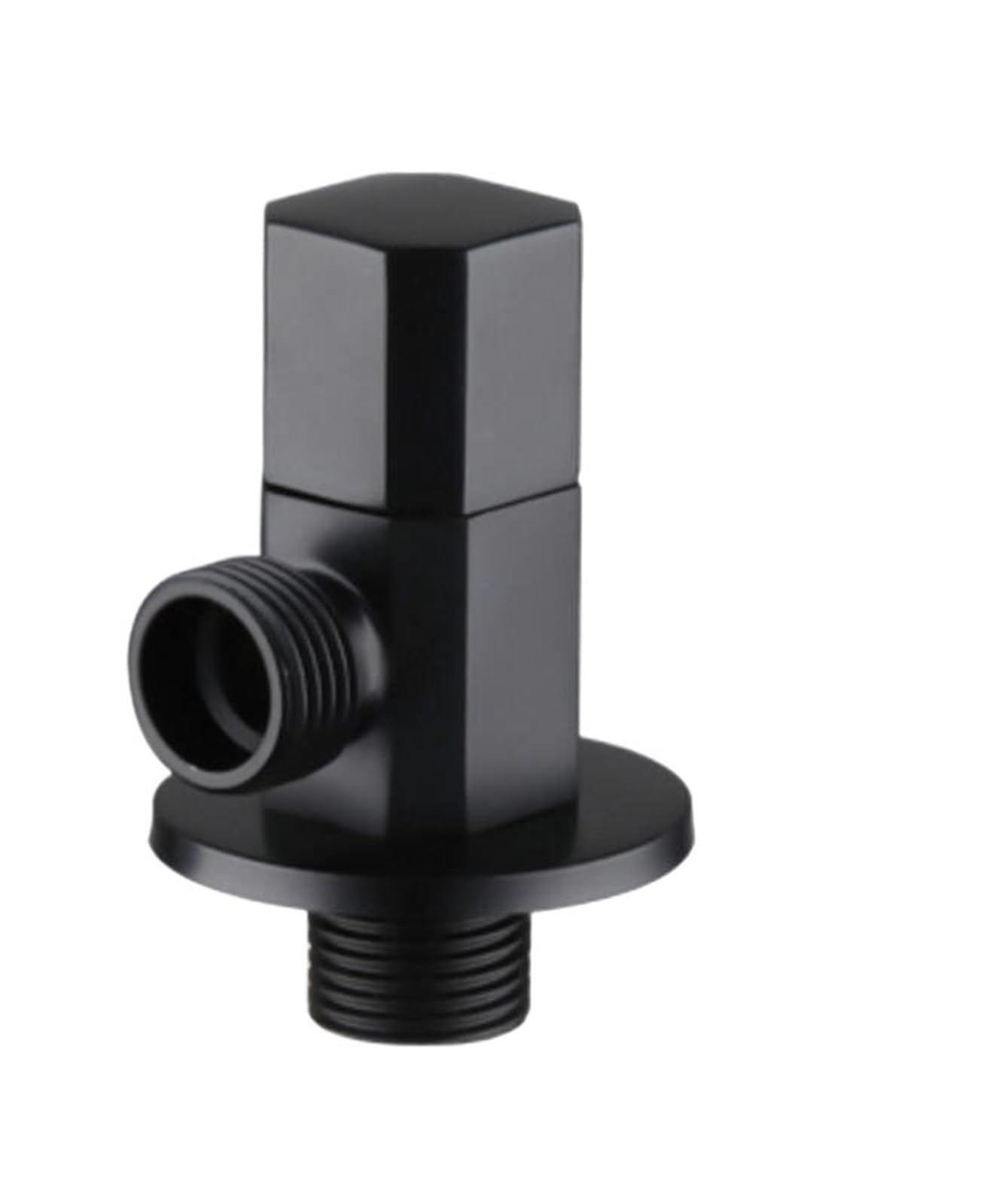 Yilwpv Black A 2 Pcs Faucet Angle Valve Brass Copper Black For Kitchen Bathroom Toilet Cold And Hot Water Stop For Bathroom(Black A)