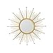36" Sunburst Metal Frame LED Mirror in Polished Brass