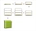 HOMEFORT Multi-Bin Storage Shelf 11 Drawers Storage Chest Linen Organizer Closet Cabinet with Zipper Covered Foldable Fabric Bins and Sturdy Metal Shelf Frame,31