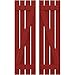 Ekena Millwork ARW102SB415X80BRH Americraft Four 2 Exterior Real Wood Spaced Board-n-Batten Shutters w/Z-Bar (Per Pair), 15 1/2"W x 80"H, Fire Red